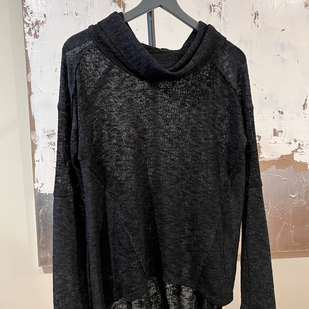 Chic Black Cowl Neck Sweater